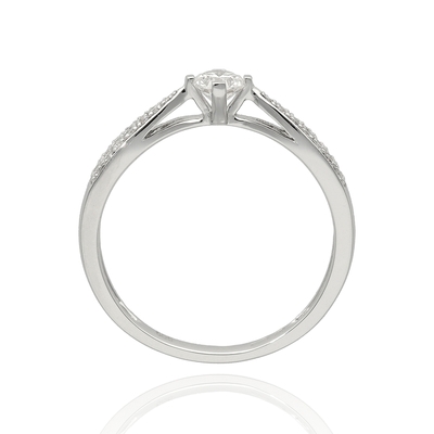 Fehér arany gyűrű 54-es méret (B47155)